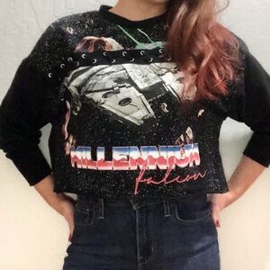 Star Wars Millennium Falcon crop top/shirt.